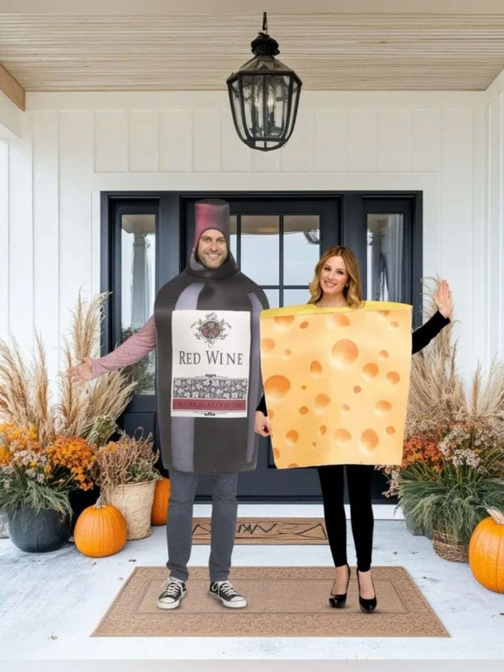 Way to Celebrate Wine & Cheese Adult Couples Costume Set NIB